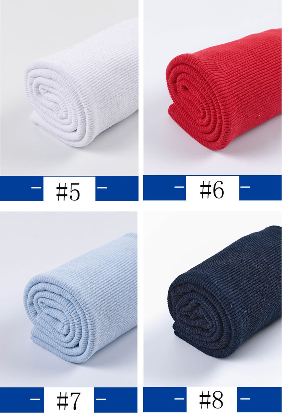 Rib Knit Fabric 100 Cotton Fabric Knitted Stretch Fabric Etsy