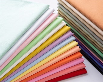 Organic Cotton Fabric, Premium Quality Cotton Fabric, Washed Cotton Fabric, Lightweight Cotton Fabric,Cotton Poplin Fabric, By the Half Yard