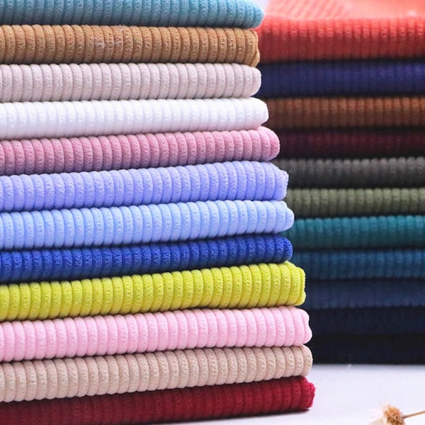 Corduroy Fabric, 8 Wale Corduroy Fabric, Solid Color, Soft Corduroy, Winter Fabric, Apparel Fabric, By The Half Yard