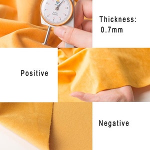 Velvet Fabric, Heavy Velvet Fabric, Polyester Velvet, Soft Velvet Fabric, Sewing Fabric, Apparel Fabric, Upholstery Fabric, By The Half Yard image 2