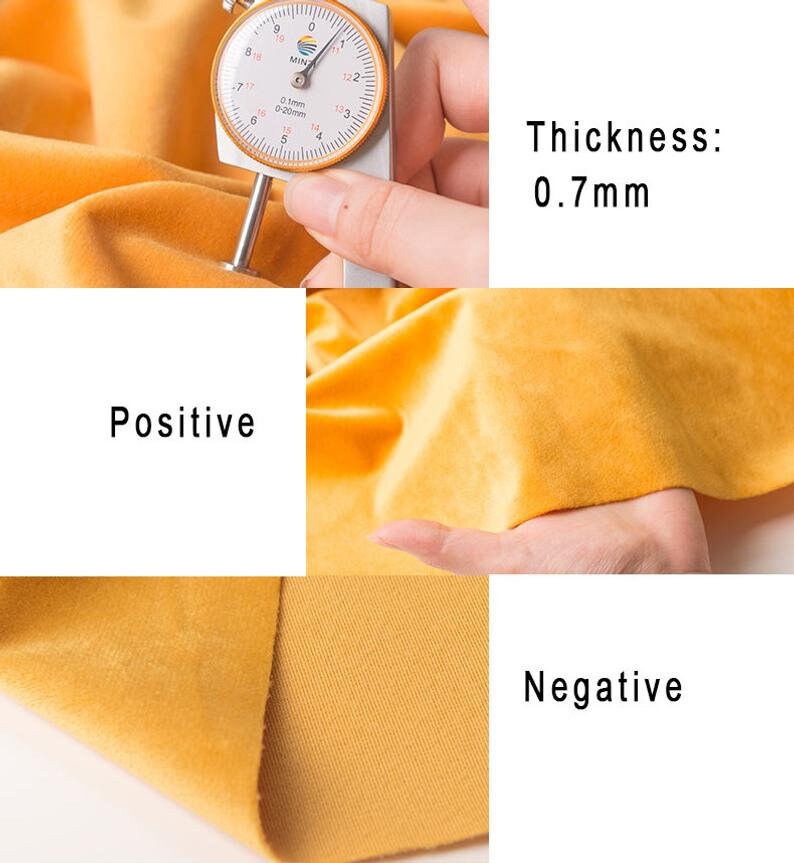 Velvet Fabric, Heavy Velvet Fabric, Polyester Velvet, Soft Velvet Fabric, Sewing Fabric, Apparel Fabric, Upholstery Fabric, By The Half Yard image 2