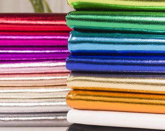 Colorful Shiny Foil Fabric, 4 Ways Stretch Fabric, Lightweight Knit Jersey Fabric, Polyester Spandex Fabric, Lightweight Fabric, By the Yard