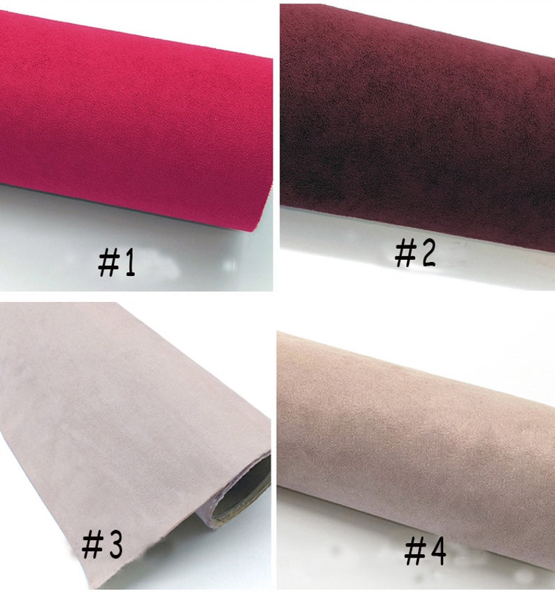 Self-Adhesive Faux Suede Fabric, Soft Imitation Suede Fabric, Stretch Faux Suede Fabric,Microsuede Fabric,Upholstery Fabric By the Half Yard image 5