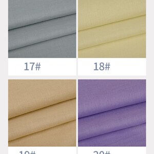May include: Four fabric swatches in different colors. The swatches are labeled 17#, 18#, 19#, and 20#.