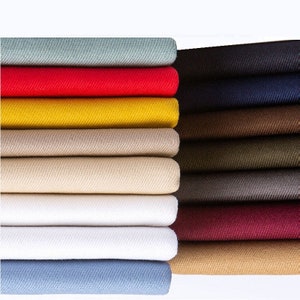 Farbiger Jeans-Stoff, Baumwoll-Denim-Stoff, Köper-Denim-Stoff, Weicher Denim-Stoff, Jeans-Stoff, Weiß / Rosa / Rot / Gelb, Halbe Meter