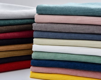 8 Wale Corduroy Fabric, Retro Corduroy Fabric, Thick Corduroy, Soft Corduroy, Apparel Fabric, Winter Fabric, By The Half Yard