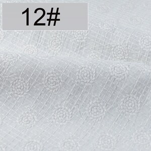 100% Cotton Lace Fabric, Cotton Embroidery Fabric, Hollow Lace Wedding Fabric, Dress Fabric, Apparel Fabric, By the Half Yard 12#