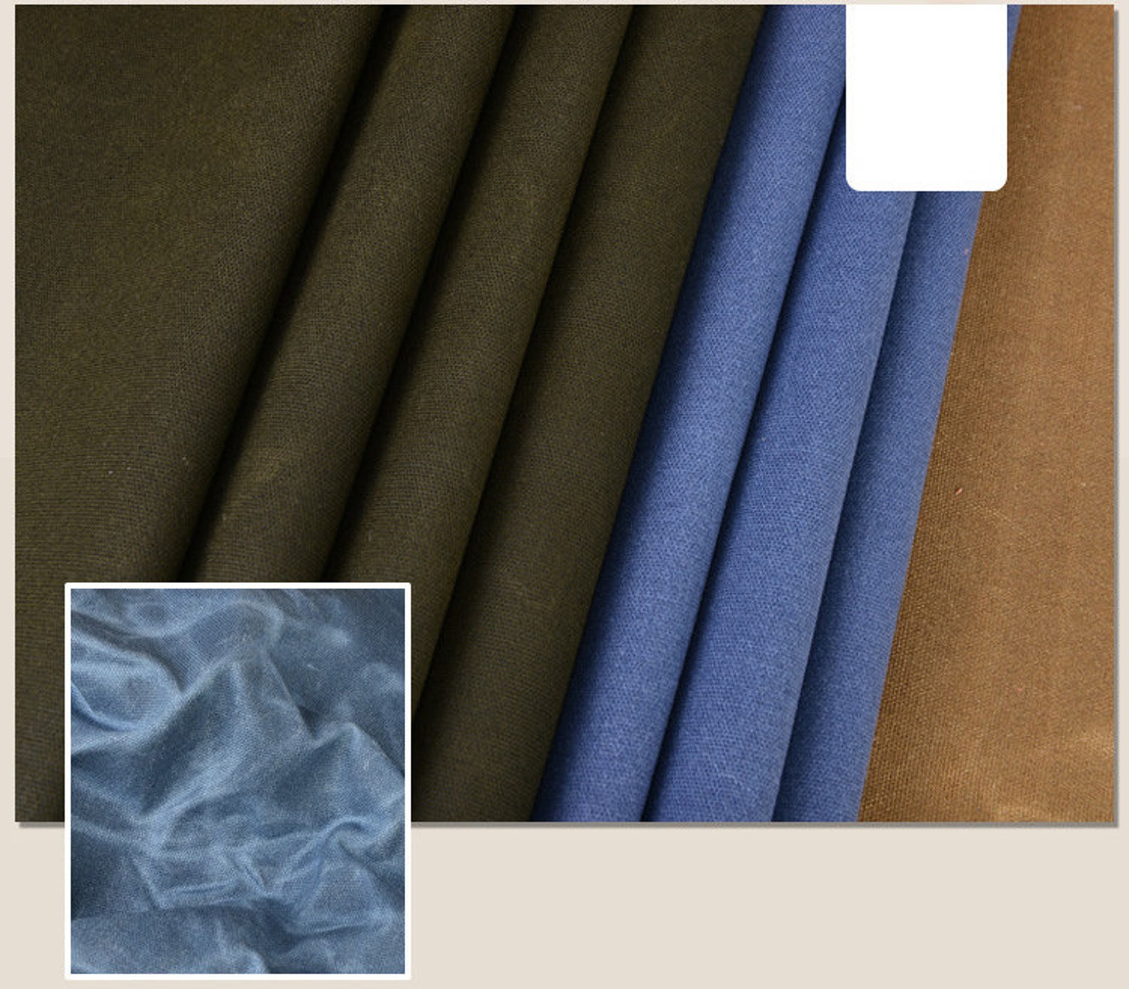 16 Oz Waxed Canvas Fabric, Hand Waxed Cotton Canvas Fabric, Hard Beeswax Canvas Fabric, Water