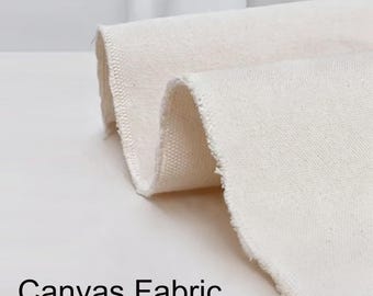 Cotton Canvas fabric- By The Yard- 8/10/12/16oz- For Tote Bags- Craft Projects- Upholstery- DIY Sewing Gift
