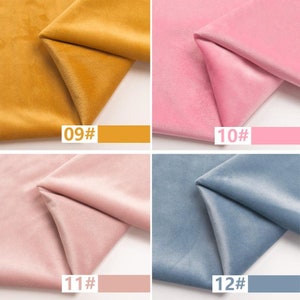 Velvet Fabric, Heavy Velvet Fabric, Polyester Velvet, Soft Velvet Fabric, Sewing Fabric, Apparel Fabric, Upholstery Fabric, By The Half Yard image 6
