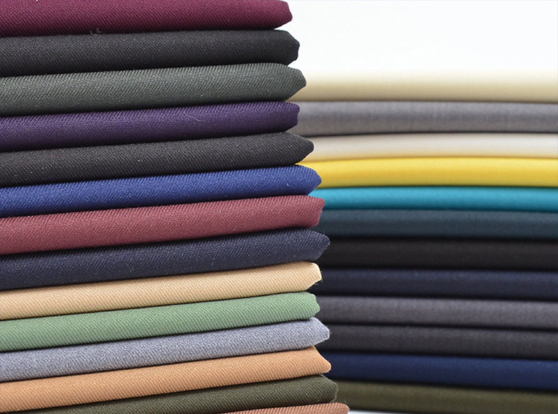 Worsted Wool Suiting Fabric Twill Worsted Wool Fabric | Etsy UK