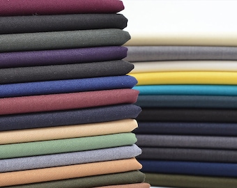 Worsted Wool Suiting Fabric, Twill Worsted Wool Fabric, Apparel Fabric, Suit Pants Fabric, Sewing Fabric, By the Half Yard