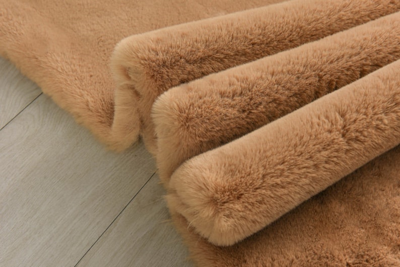 Rex Rabbit Fur Fabric Extra Thick Plush Fabric Carpet Floor | Etsy