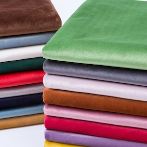 Velvet Fabric, Polyester Fabric, Soft Velvet Fabric, Solid Velvet, Upholstery Fabric, Curtain Fabric, Sofa Fabric, By The Half Yard