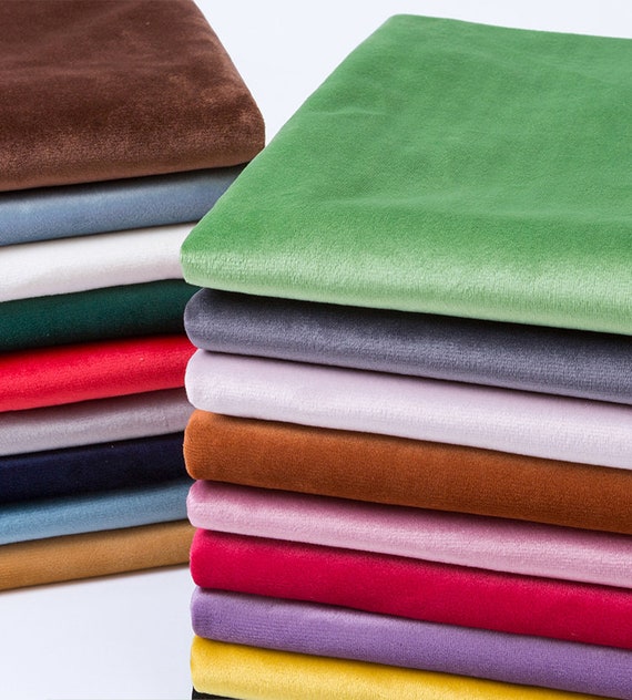 Velvet Fabric, Polyester Fabric, Soft Velvet Fabric, Solid Velvet, Upholstery Fabric, Curtain Fabric, Sofa Fabric, By The Half Yard