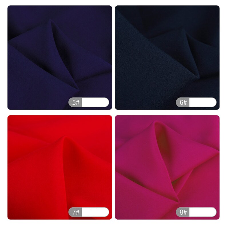 K&ouml;nnte beinhalten: Vier Stoffmuster in verschiedenen Farben. Das Muster oben links ist marineblau, das Muster oben rechts ist dunkelblau, das Muster unten links ist rot und das Muster unten rechts ist magenta.
