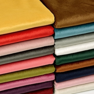 Velvet Fabric, Heavy Velvet Fabric, Polyester Velvet, Soft Velvet Fabric, Sewing Fabric, Apparel Fabric, Upholstery Fabric, By The Half Yard