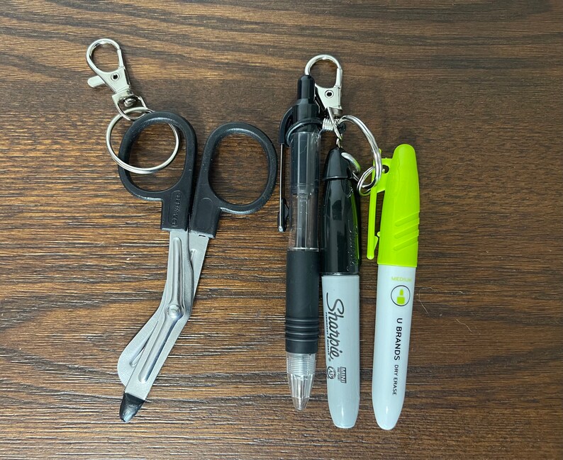 Badge Reel Pens Trauma Shears Sharpie Highlighter Dry Etsy