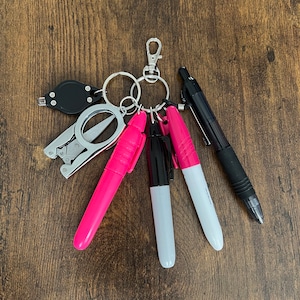 Badge Reel Pens and Mini Scissors, Mini Light