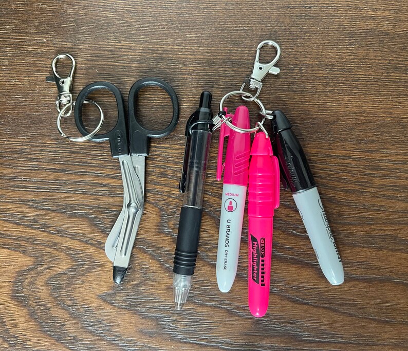 Badge Reel Pens Trauma Shears Sharpie Highlighter Dry Etsy