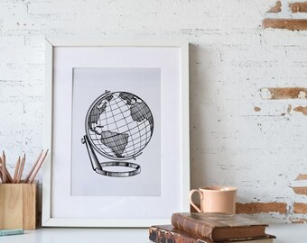 planet earth printable art