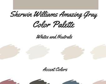 Amazing Gray by Sherwin Williams whole home color palette - interior paint palette