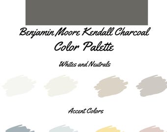 Kendall Charcoal by Benjamin Moore whole home color palette - interior paint palette