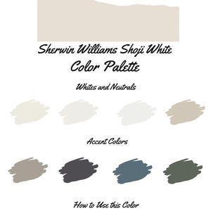 Shoji White by Sherwin Williams whole home color palette - interior paint palette