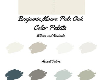 Pale Oak by Benjamin Moore whole home color palette - interior paint palette