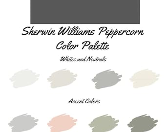 Peppercorn by Sherwin Williams whole home color palette - interior paint palette