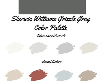 Grizzle Gray by Sherwin Williams whole home color palette - interior color palette