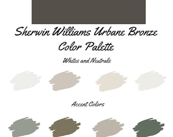 Urbane Bronze by Sherwin Williams whole home color palette - interior paint palette