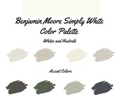 Simply White by Benjamin Moore whole home color palette - interior paint palette