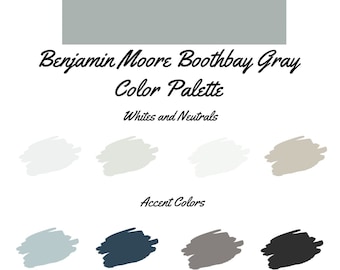 Boothbay Gray by Benjamin Moore whole home color palette - interior paint palette
