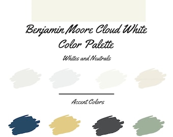 Cloud White by Benjamin Moore whole home color palette - interior paint palette