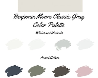 Classic Gray by Benjamin Moore whole home color palette - interior paint palette