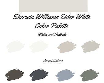 Eider White by Sherwin Williams whole home color palette - interior paint palette