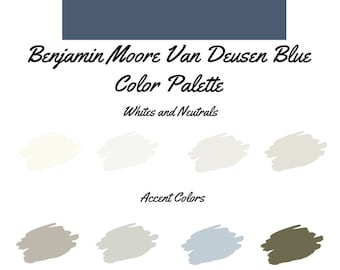 Van Deusen Blue by Benjamin Moore whole home color palette - interior paint palette