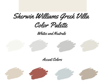 Greek Villa by Sherwin Williams whole home color palette - interior paint palette