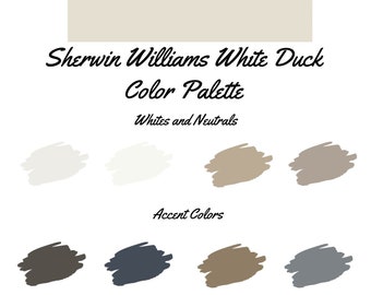 White Duck by Sherwin Williams whole home color palette - interior paint palette