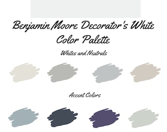 Decorator's White by Benjamin Moore whole home color palette - interior paint palette
