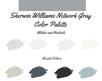 Network Gray by Sherwin Williams whole home color palette - interior paint palette