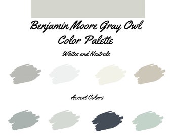 Gray Owl by Benjamin Moore whole home color palette - interior paint palette
