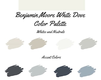 White Dove by Benjamin Moore whole home color palette - interior paint palette