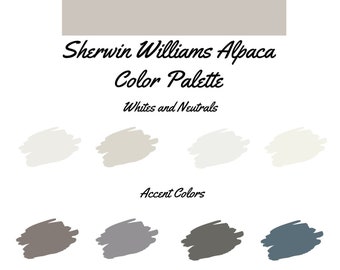 Alpaca by Sherwin Williams whole home color palette - interior paint palette