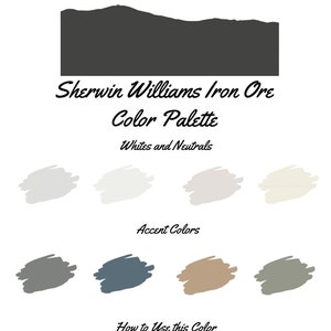Iron Ore by Sherwin Williams whole home color palette - interior paint palette