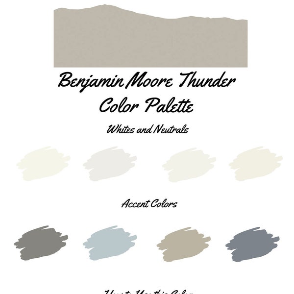 Thunder by Benjamin Moore whole home color palette - interior paint palette
