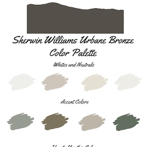Urbane Bronze by Sherwin Williams whole home color palette - interior paint palette