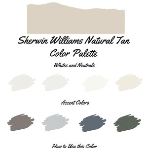 Natural Tan by Sherwin Williams whole home color palette - interior paint palette