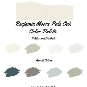 Pale Oak by Benjamin Moore whole home color palette - interior paint palette